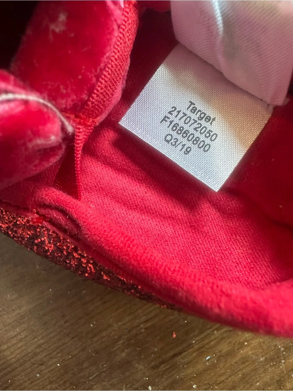 Target Red Glitter Baby Dress Shoes with Velvet Bows